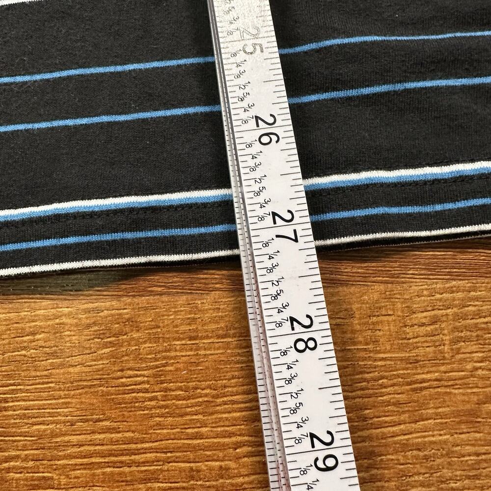 Vintage Oakley Polo Shirt Mens M Black Stripe Short Sleeve Retro Preppy Dad VTG - Picture 11 of 13